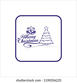 Merry Christmas vector text Calligraphic Lettering design card