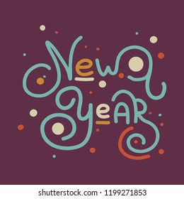 Merry Christmas vector text Calligraphic Lettering design card template. Creative typography for Holiday Greeting Gift Poster. 