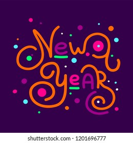 Merry Christmas vector text Calligraphic Lettering design card template. Creative typography for Holiday Greeting Gift Poster. 