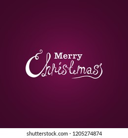 Merry Christmas vector text Calligraphic Lettering design card template. Creative typography for Holiday Greeting Gift Poster. Calligraphy Font style Banner.