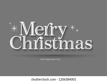 Merry Christmas vector text Calligraphic Lettering design card template. Creative typography for Holiday Greeting Gift Poster. Calligraphy Font style Banner.