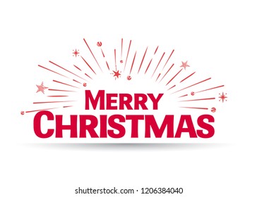 Merry Christmas vector text Calligraphic Lettering design card template. Creative typography for Holiday Greeting Gift Poster. Calligraphy Font style Banner.