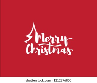 Merry Christmas vector text Calligraphic Lettering design card template Creative typography for Holiday Greeting Gift Poster. 