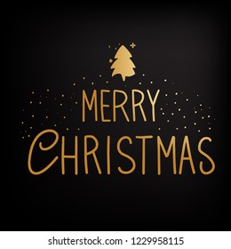 Merry Christmas vector text Calligraphic Lettering design,Holiday's Background , EPS10 vector