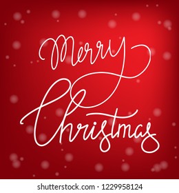 Merry Christmas vector text Calligraphic Lettering design,Holiday's Background , EPS10 vector
