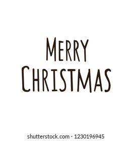 Merry Christmas vector text Calligraphic Black Lettering design card template. Creative typography for Holiday Greeting Gift Poster