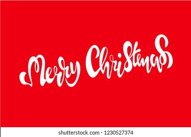 Merry Christmas vector text Calligraphic Lettering design card template. Creative typography for Holiday Greeting Gift Poster. Calligraphy Font style Banner. EPS10