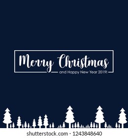 Merry Christmas vector text Calligraphic Lettering design card template Creative typography for Holiday Greeting Gift Poster. Calligraphy Font style Banner. And Happy New Year 2019