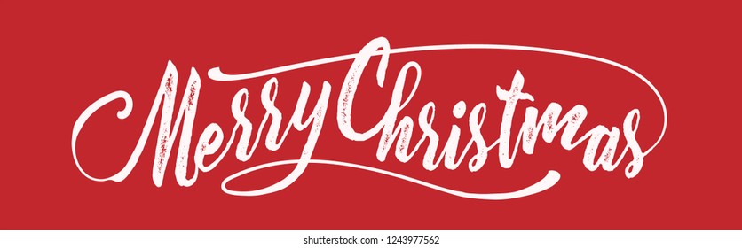 Merry Christmas vector text Calligraphic Lettering design card template. Creative typography for Holiday Greeting Gift Poster. Calligraphy Font style Banner.