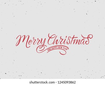 Merry Christmas vector text Calligraphic Lettering design card template. Calligraphic handmade lettering.