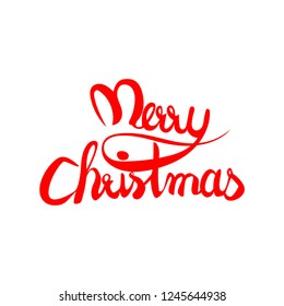 Merry Christmas vector text Calligraphic Lettering design