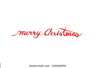 Merry Christmas vector text Calligraphic Lettering design