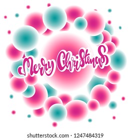 Merry Christmas vector text Calligraphic Lettering design card template. Creative typography for Holiday Greeting Gift Poster. Calligraphy Font style Banner. EPS10