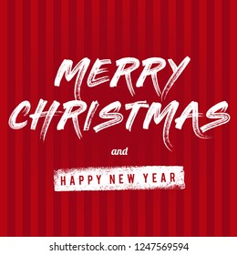 Merry Christmas vector text Calligraphic Lettering design card template. Creative typography for Holiday Greeting Gift Poster. 