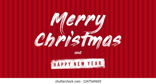 Merry Christmas vector text Calligraphic Lettering design card template. Creative typography for Holiday Greeting Gift Poster. 