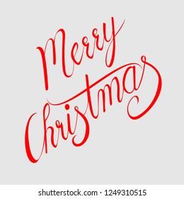 Merry Christmas vector text Calligraphic Lettering design