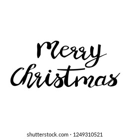 Merry Christmas vector text Calligraphic Lettering design