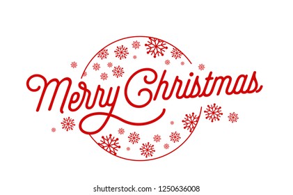 Merry Christmas vector text Calligraphic Lettering design card template. Creative typography for Holiday Greeting Gift Poster. Calligraphy Font style Banner.