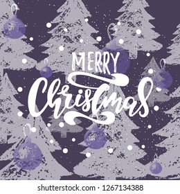 Merry Christmas vector text Calligraphic Lettering design card template.