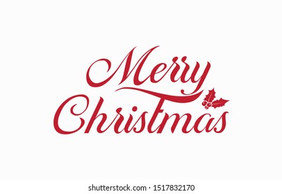 Merry Christmas vector text calligraphic Lettering design. Creative typography for holiday greeting gift poster. merry christmas hand lettering vector. Calligraphy font style banner.