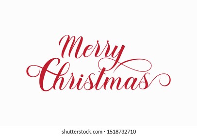 Merry Christmas vector text calligraphic Lettering design. Creative typography for holiday greeting gift poster. merry christmas hand lettering vector. Calligraphy font style banner.