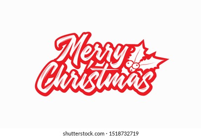 Merry Christmas vector text calligraphic Lettering design. Creative typography for holiday greeting gift poster. merry christmas hand lettering vector. Calligraphy font style banner.
