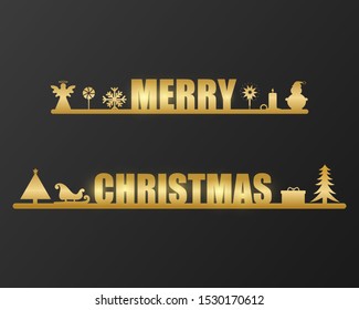 Merry Christmas vector text Calligraphic Lettering design card template. Creative typography for Holiday Greeting Gift Poster. Calligraphy Font style Banner.