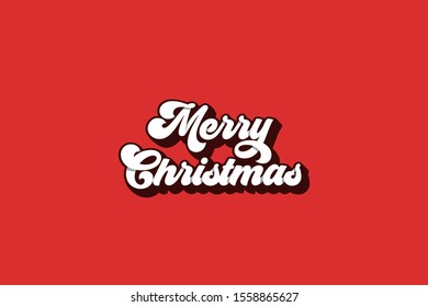 Merry Christmas vector text Calligraphic Lettering design card template. Creative typography for Holiday Greeting Gift Poster. Calligraphy Font style Banner.