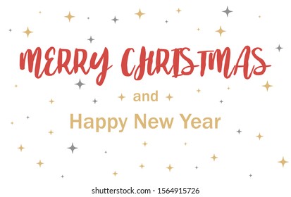 Merry Christmas vector text Calligraphic Lettering design card template. Creative typography for Holiday Greeting Gift Poster. Calligraphy Font style Banner.