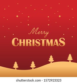 Merry Christmas vector text Calligraphic Lettering design card template.