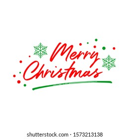 Merry Christmas vector text Calligraphic Lettering design card template