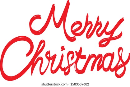 Merry Christmas vector text Calligraphic Lettering design card template. Creative typography for Holiday Greeting Gift Poster. Calligraphy Font style Banner.