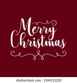 Merry Christmas vector text Calligraphic Lettering design card template Creative typography for Holiday Greeting Gift Poster. Calligraphy Font style Banner