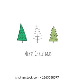 Merry texto vectorial navideño Caligrafía plantilla de tarjeta de diseño de carta.