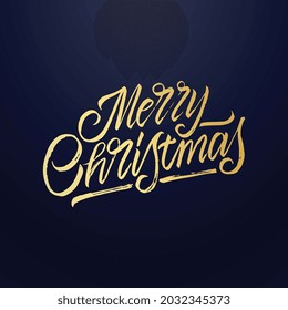 Merry Christmas vector text Calligraphic Lettering design card template. Calligraphic handmade lettering.