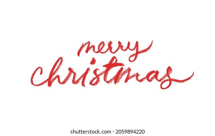 Feliz texto vectorial de Navidad. Plantilla de tarjeta de diseño de letras caligráficas. Feliz Navidad, cartel con letras dibujado a mano. Caligrafía de calca o carbón. Tipografía creativa para tarjetas de felicitación Holiday, banner