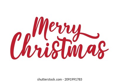 Merry Christmas vector text calligraphic lettering design. Creative typography for holiday greeting gift poster