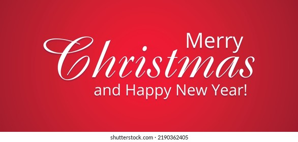 Merry Christmas vector text Calligraphic Lettering design card template. Merry Christmas and Happy New Year lettering template. EPS 10 design