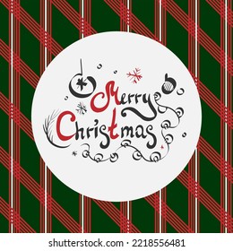 Merry Christmas vector text Calligraphic Lettering design card template. Calligraphic handmade lettering.
