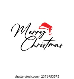 Merry Christmas vector text Calligraphic Lettering design. Creative typography for Holiday Greeting Gift Poster. Calligraphy Font style Banner. Vector holiday illustration element. Merry Christmas Des