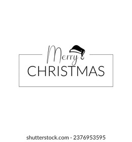 Merry Christmas vector text Calligraphic Lettering design. Creative typography for Holiday Greeting Gift Poster. Calligraphy Font style Banner. Vector holiday illustration element. Merry Christmas Des