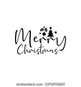 Merry Christmas vector text Calligraphic Lettering design. Creative typography for Holiday Greeting Gift Poster. Calligraphy Font style Banner. Vector holiday illustration element. Merry Christmas Des