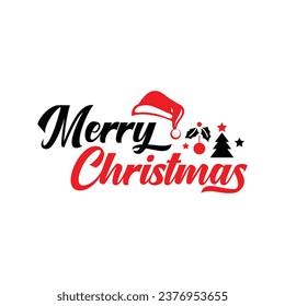 Merry Christmas vector text Calligraphic Lettering design. Creative typography for Holiday Greeting Gift Poster. Calligraphy Font style Banner. Vector holiday illustration element. Merry Christmas Des