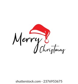 Merry Christmas vector text Calligraphic Lettering design. Creative typography for Holiday Greeting Gift Poster. Calligraphy Font style Banner. Vector holiday illustration element. Merry Christmas Des