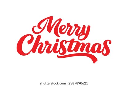 Merry Christmas vector text Calligraphic Lettering design card template