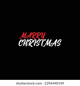Merry Christmas vector text Calligraphic Lettering design card template.