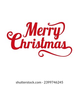 Merry Christmas vector text Calligraphic design. Creative typography for Holiday Greeting Gift Poster.