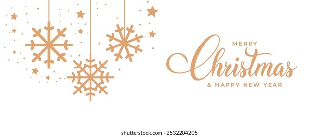 Merry Christmas vector text Calligraphic Lettering Vector illustration Merry Christmas and Happy New Year Background Christmas Tree Branches decoration. 