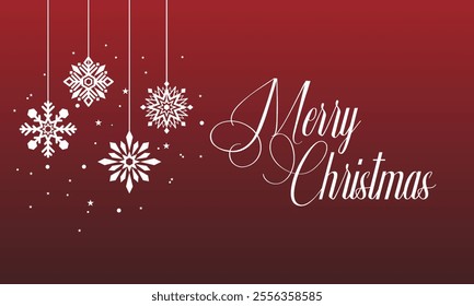 Merry Christmas vector text Calligraphic Lettering. Vector illustration. Merry Christmas and Happy New Year Background With Snowflake