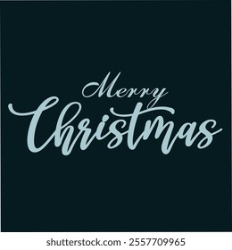 Merry Christmas vector text Calligraphic Lettering Vector illustration Merry Christmas and dark blue Background Christmas Tree Branches decoration. abstract background banner poster design. 